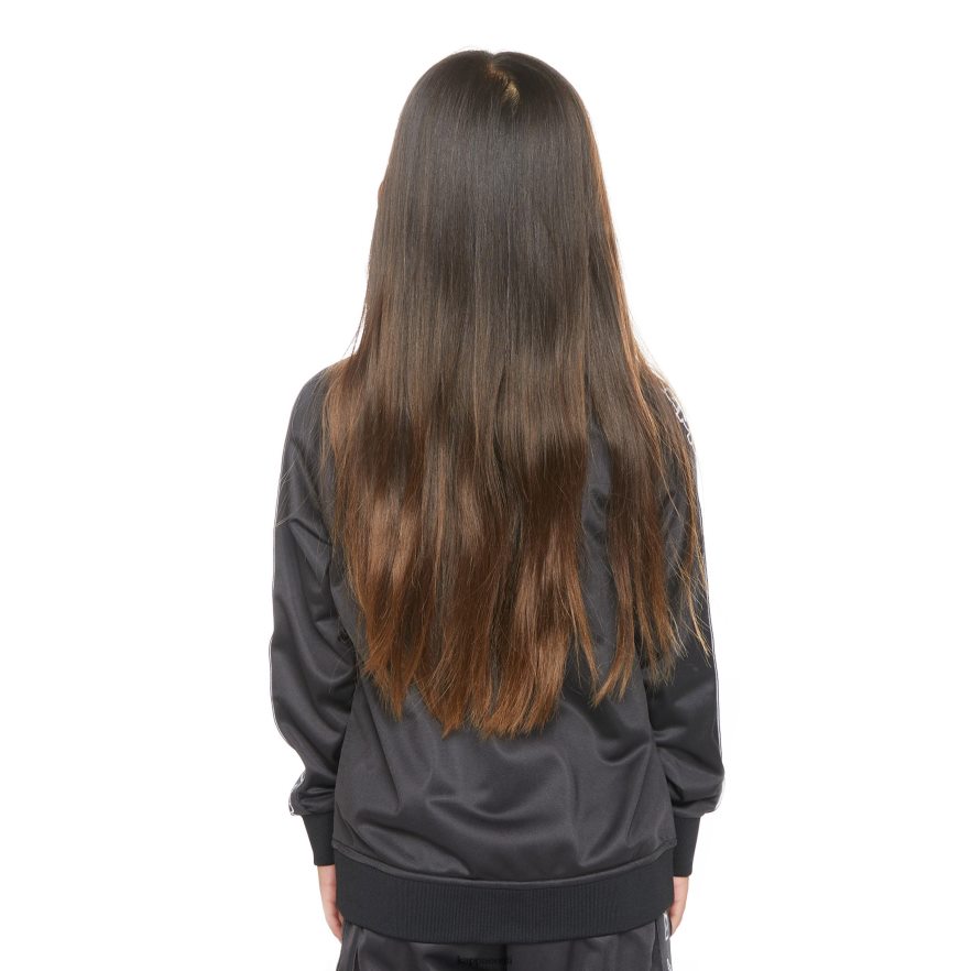 Kappa lapsed laste logoga teip Artem 2 rajaga jakk must suits J0HRBX399