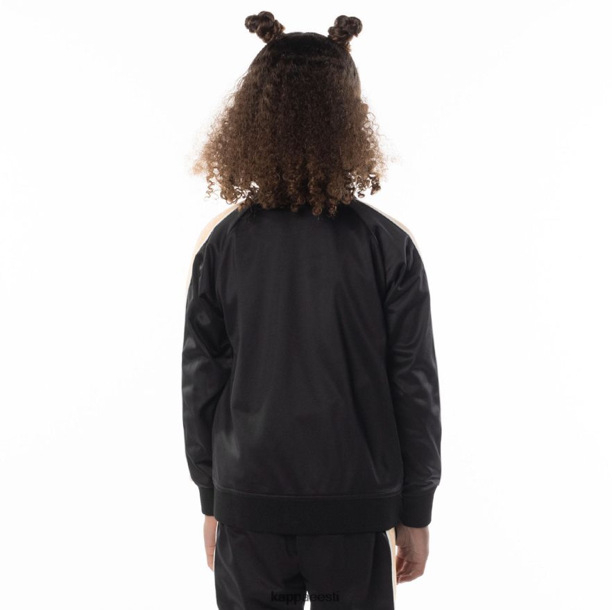 Kappa lapsed laste logoga teip Artem 2 rajaga jakk must suitsuoranž J0HRBX410