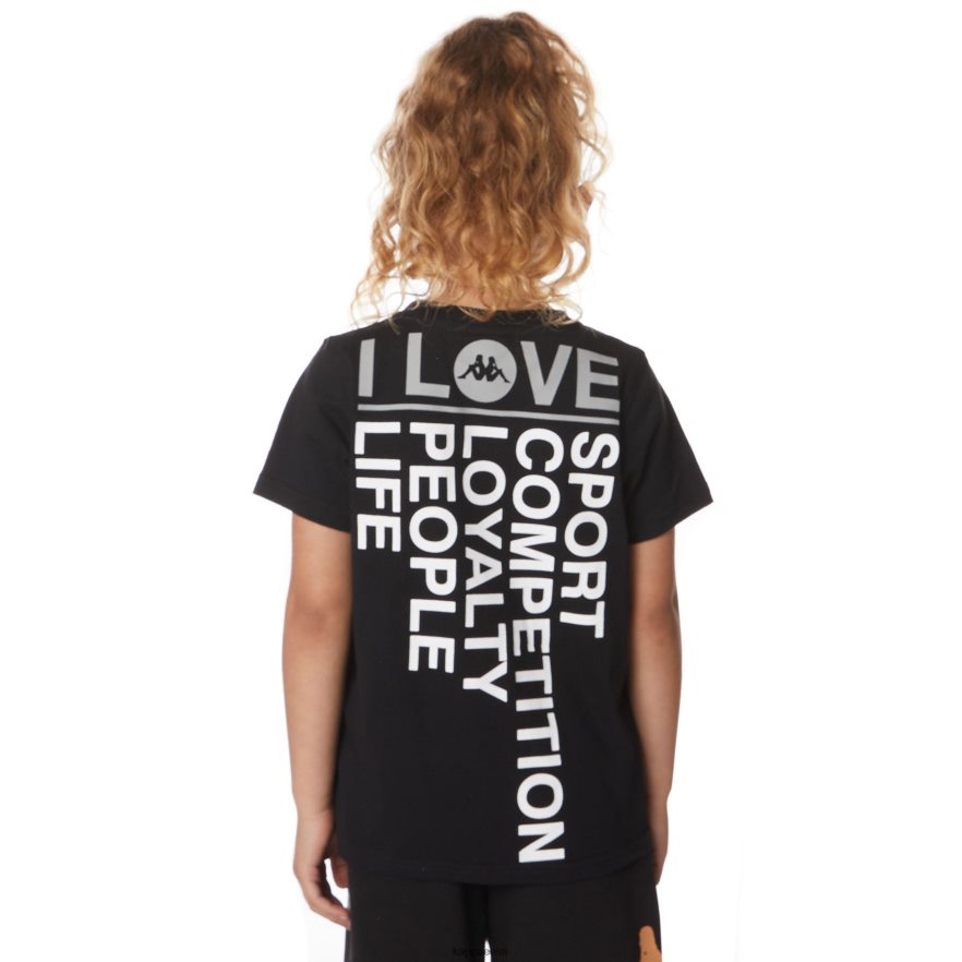 Kappa lapsed laste autentne bytom t-särk must joa J0HRBX642