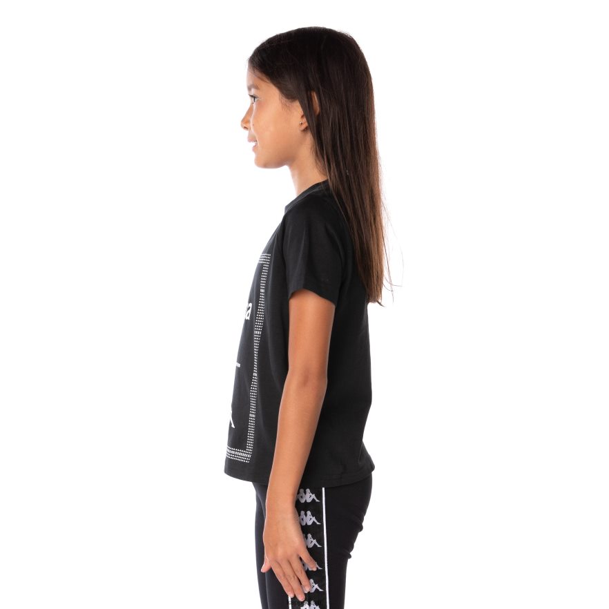 Kappa lapsed Laste autentne graafiline graafika T-särk must suits J0HRBX665