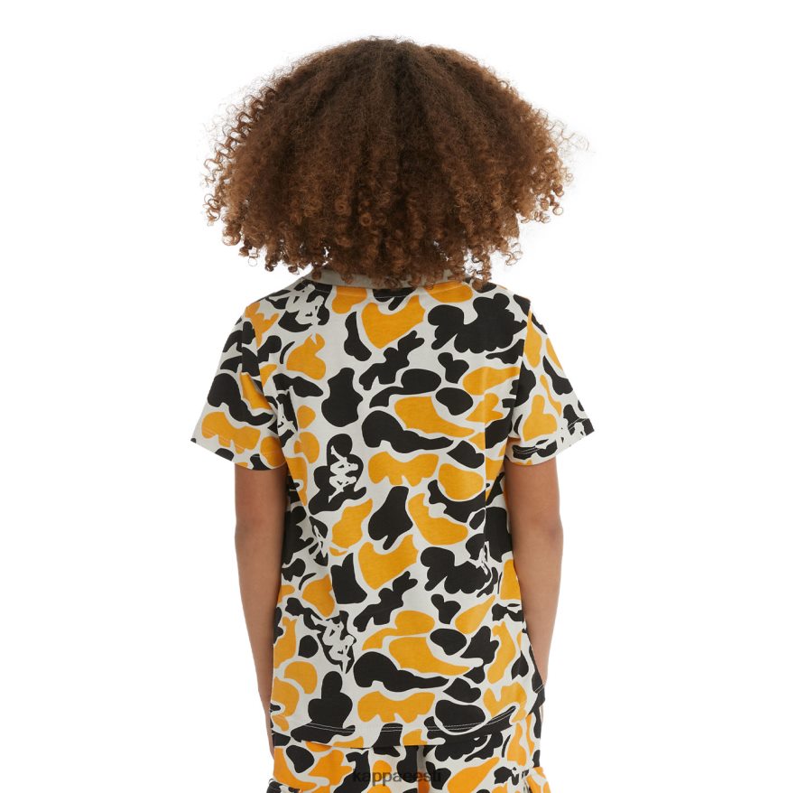 Kappa lapsed Laste ehtne pyllo t-särk must suits heleoranž J0HRBX724