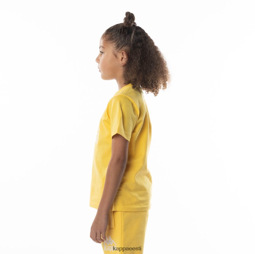 Kappa lapsed laste autentne Esstesi t-särk kollane liiv J0HRBX691