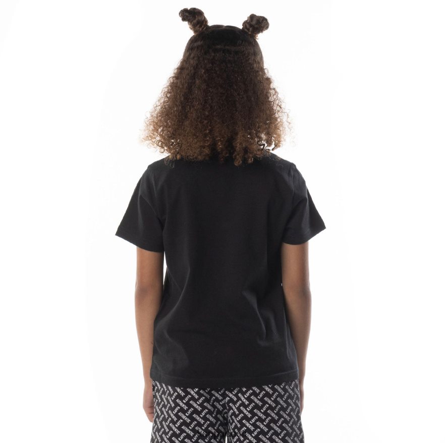 Kappa lapsed laste autentne graafiline t-särk must suitsuliiv J0HRBX687