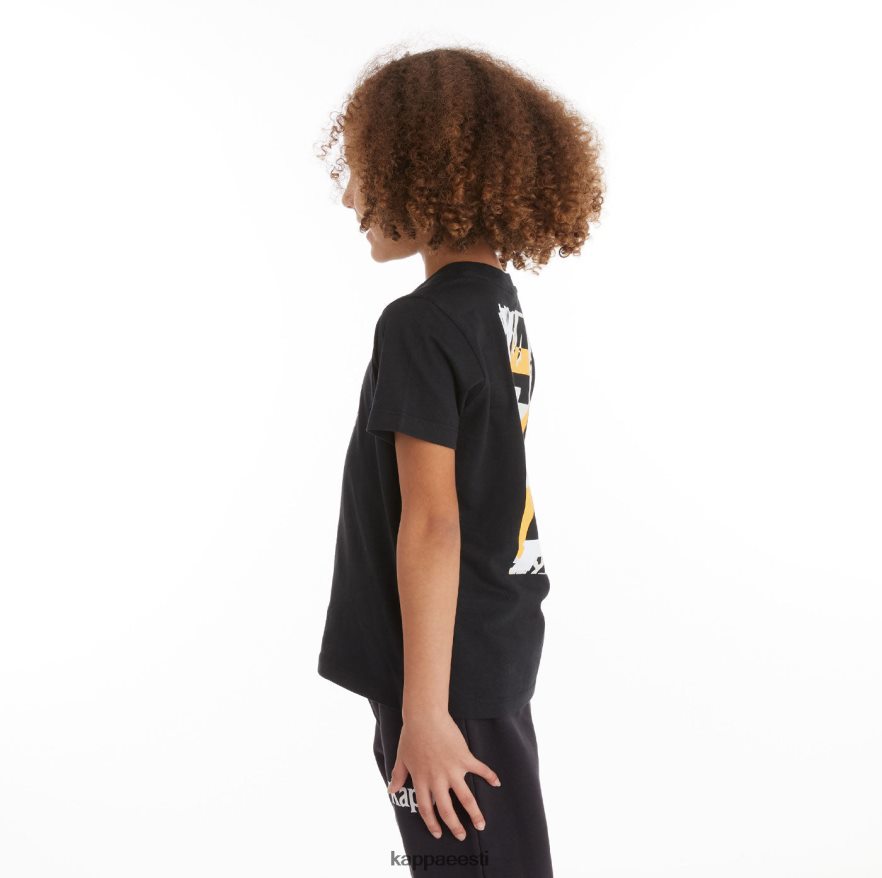 Kappa lapsed laste autentne molongio T-särk must suits heleoranž J0HRBX721