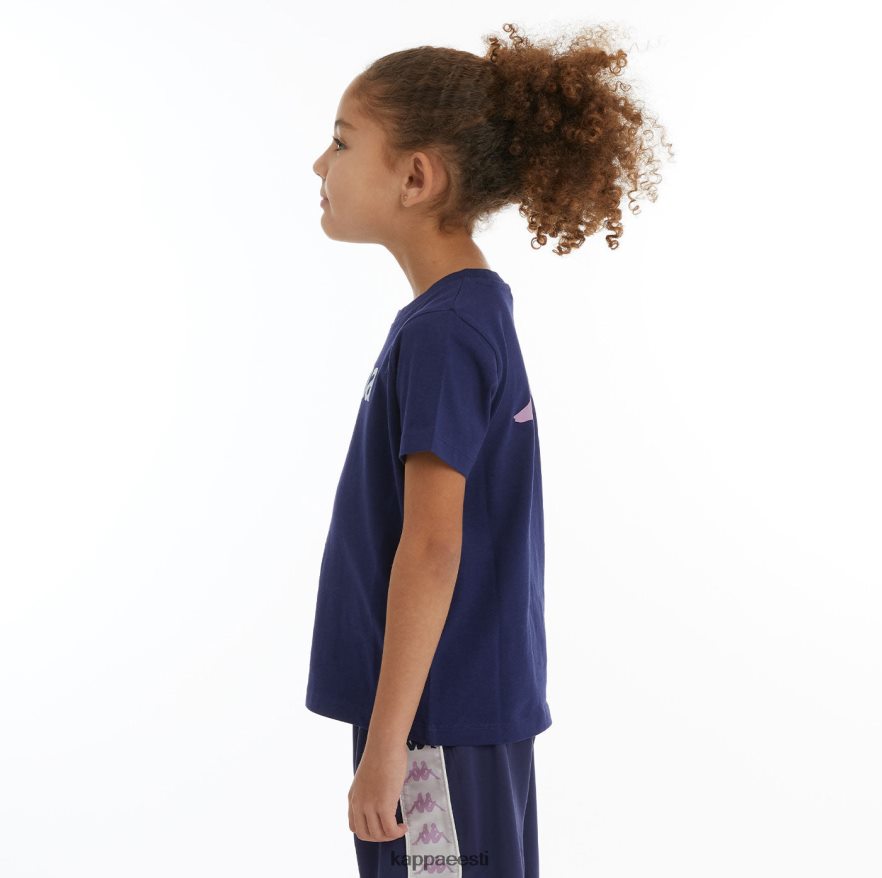 Kappa lapsed laste autentne ruuni t-särk mereväe valge J0HRBX728