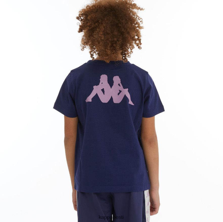 Kappa lapsed laste autentne ruuni t-särk mereväe valge J0HRBX728