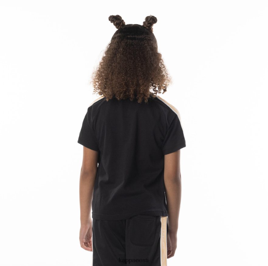 Kappa lapsed laste logoteip avirec 2 t-särk must suitsuoranž J0HRBX685