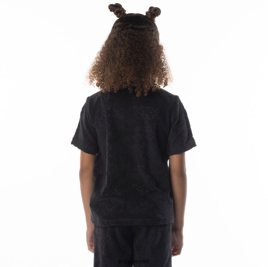 Kappa lapsed laste logoteip efro t-särk must suitsuoranž J0HRBX674