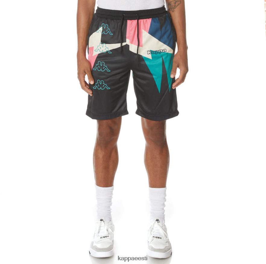 Kappa mehed logoga võtmega lühikesed püksid süsimust J0HRBX255