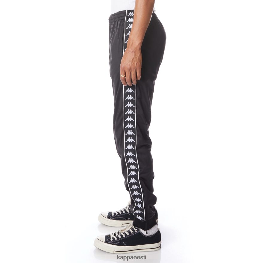 Kappa mehed 222 banda rastoriazz spordipüksid must suits valge J0HRBX23