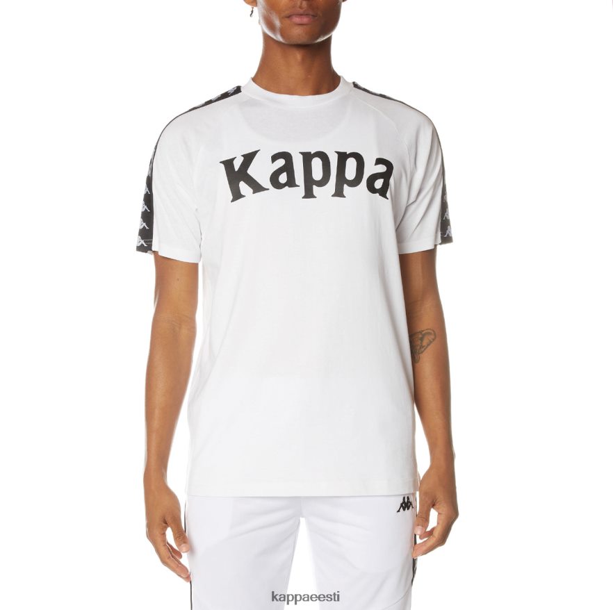 Kappa mehed 222 banda balima t-särk valge must valge J0HRBX192