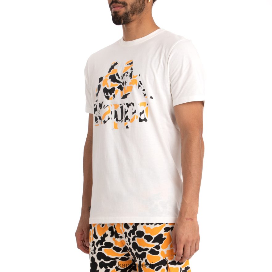 Kappa mehed autentne phullo t-särk valge must suits J0HRBX177