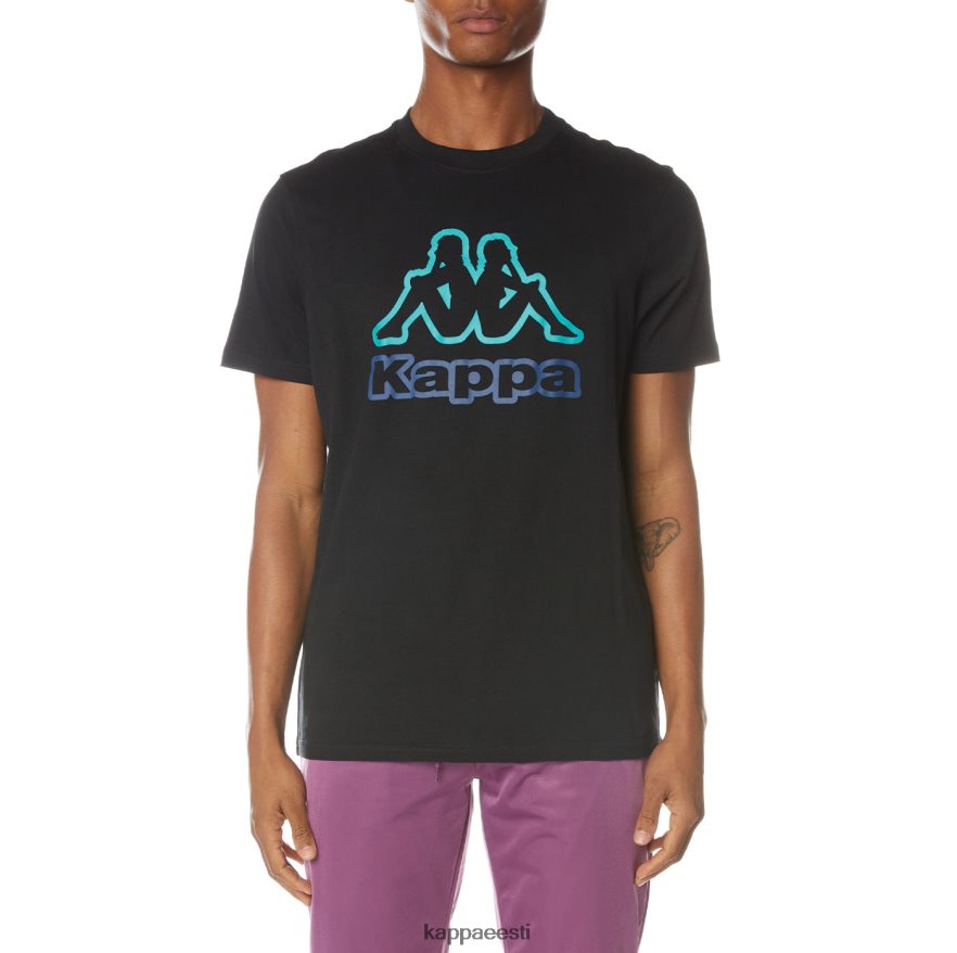 Kappa mehed logoga gart t-särk süsimust J0HRBX160