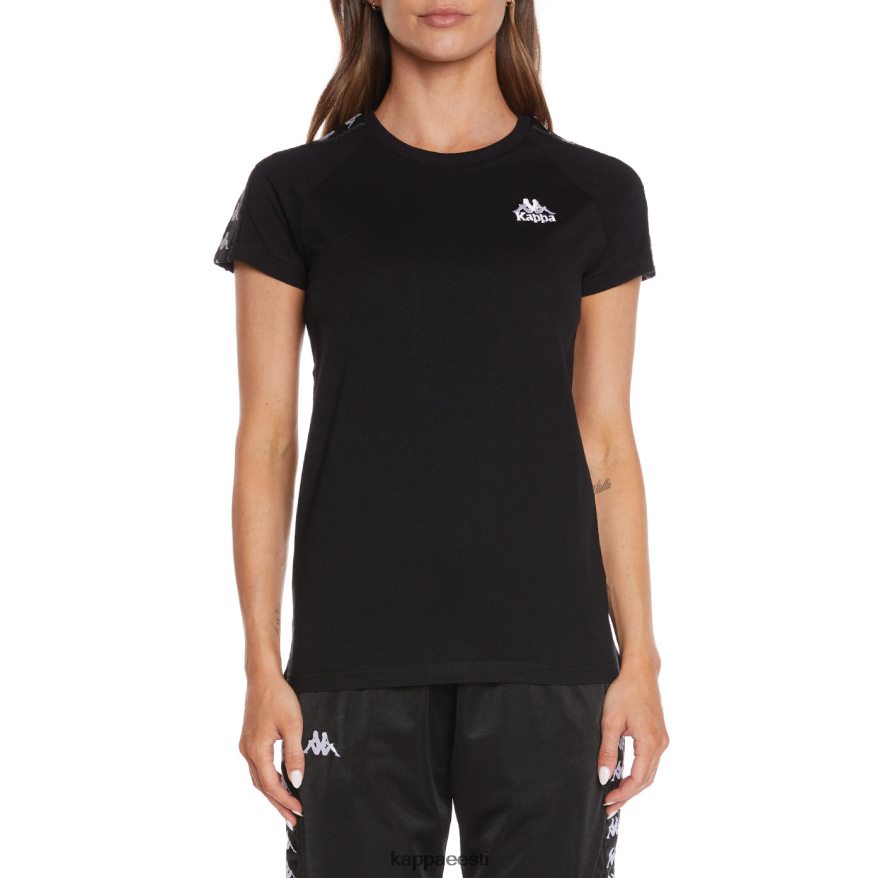 Kappa naised 222 banda apan T-särk must J0HRBX384